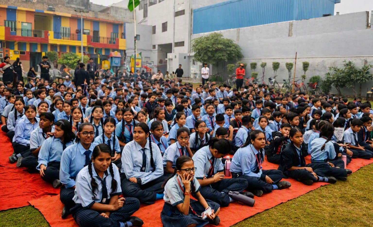 Students learning in classroom